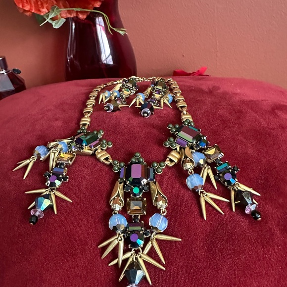 J. Crew Gold and Multicolor Statement Necklace and earring - Picture 3 of 8